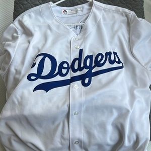 Majestic, Extra Large, White Kershaw Dodger Jersey
